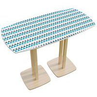 Table de réunion haute 6 personnes Woody décor