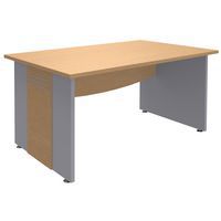 Bureau droit pieds panneaux Quatuor, Type de piétement: Panneau, Hauteur hors tout: 72 cm