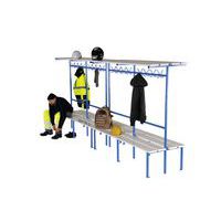 Banc vestiaire lattes PVC 1 ou 2 m double face à l'unité