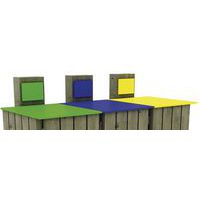 Option 3 couvercles pour poubelle tri sélectif Fréhel 120L
