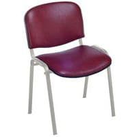 Lot 5 chaises Cluny accroche soudée Piètement chromé PVC