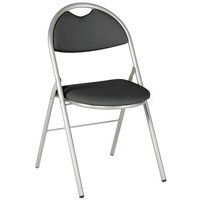 Lot 4 chaises pliantes Clap revêtement tissu 100% acrylique