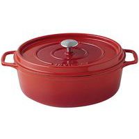 Cocotte en fonte ovale 33 cm -INVICTA- Rubis