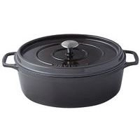 Cocotte en fonte ovale 33 cm -INVICTA- Taupe