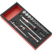 Module mousse cliquet douilles 3/8''