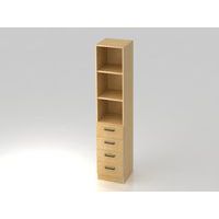 Armoire à 4 tiroirs - Poignée métal - 5 niveaux - Hammerbacher