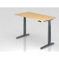Bureau assis-debout pieds graphite série XBHM-160x80cm-Hammerbacher