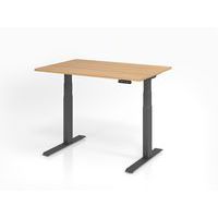 Bureau assis-debout XDKB - Plateau chêne - 120x80 cm - Hammerbacher