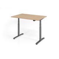Bureau assis-debout XDLR - Plateau chêne - 120x80 cm - Hammerbacher