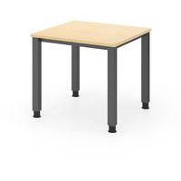 Bureau carré à 4 pieds carrés - 80x80 cm - Hammerbacher