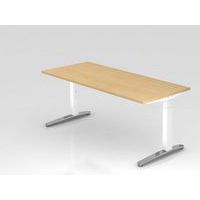 Bureau série XB - Pied blanc brillant - 180x80 cm - Hammerbacher