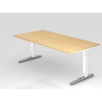 Bureau série XB - Pied blanc brillant - 200x100 cm - Hammerbacher