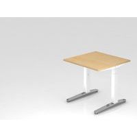 Bureau série XB - Pied blanc brillant - 80x80 cm - Hammerbacher