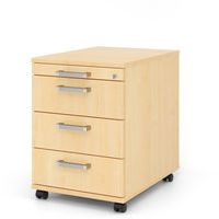 Caisson mobile avec 3 tiroirs poignée chromée - P 58cm - Hammerbacher