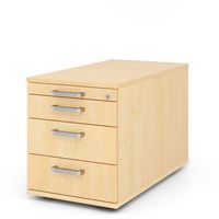 Caisson mobile avec 3 tiroirs poignée chromée - P 80cm - Hammerbacher