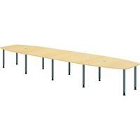 Table de réunion tonneau - 10 pieds graphite-520x130cm - Hammerbacher