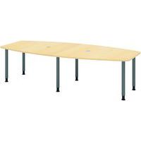 Table tonneau - 6 pieds graphite - 220x130 cm - Hammerbacher