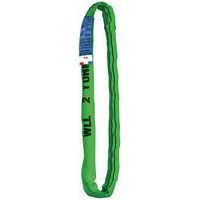 Élingue ronde sans fin, CMU: 2000 kg, Longueur utile: 2 m, Diamètre Ø: 20 mm, Modèle: Ronde, Coloris: Vert