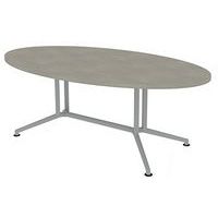 Table de réunion avec plateau ovale longueur 200 cm - Quadrifoglio