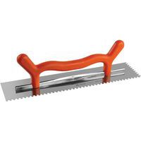 Platoir denté manche plastique 2 mains lame inox - Mondelin