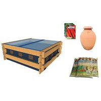 Pack complet : potager au sol - terreau - Ollas - graines Carre Serre