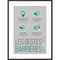 Cadre d'affichage Gestes barrières - Paperflow