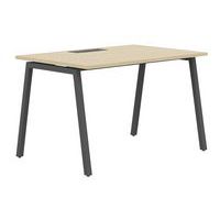 Bureau droit 120 cm pieds A Misao, Type de piétement: En V, Hauteur hors tout: 74 cm