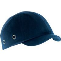 Casquette De Sécurité Bump Hat - Protection Tête Sport/Travail - Coton Et ABS - Bleu à Bord Orange