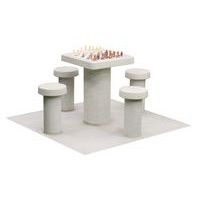 Table d échecs et tabourets 4 personnes béton