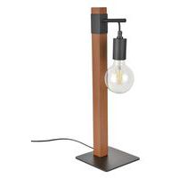Lampe base carrée en métal et bois Aalto chêne