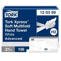 Essuie-mains interfoliés Doux - blanc, H2 Advanced - Tork