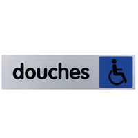 Plaque de porte plexiglas - Douches handicapés - Novap
