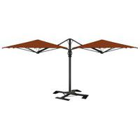 Parasol double Dual T Carbon 3,5 x 7 m sans volant