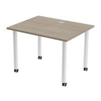 Table de réunion Tubo à roulettes 100 x 80 cm