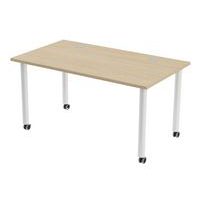 Table de réunion Tubo à roulettes 140 x 80 cm