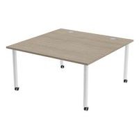 Table de réunion Tubo à roulettes 140 x 140 cm