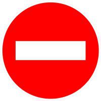 Panneau de signalisation temporaire B1 Sens interdit - Kelias