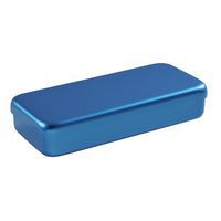 Boite en alumimium rectangulaire 18x9x3cm couvercle couleur Holtex