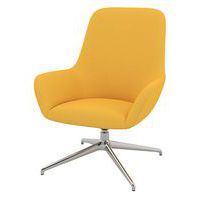 Fauteuil City dossier haut tissu Trévira M1 pied alu