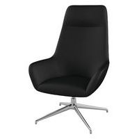 Fauteuil City dossier haut appui-tête tissu Trévira M1 pied alu