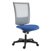 Chaise Kilima dos résille gris assise tissu M1