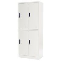 Vestiaire métal 4 cases gris - 2 colonnes – Manutan Expert