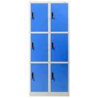 Vestiaire métal 6 cases bleu - Manutan Expert