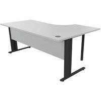 Bureau compact, Type de piétement: En L, Montage: À monter, Largeur hors tout: 180 cm