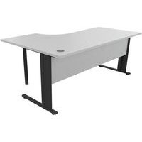 Bureau compact, Type de piétement: En L, Hauteur: 72 cm, Largeur hors tout: 180 cm