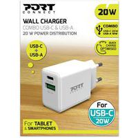 Chargeur mural combo usb-c & usb-a - Port Connect