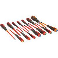 Jeu tournevis fente PH/PZ/TORX/Combi PZ poignée caoutchouc - Bahco