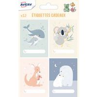Étiquette cadeaux naissance - Thème bébés animaux - Avery