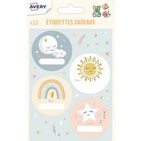 Étiquette cadeaux naissance - Thème ciel - Avery