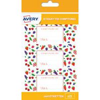 Étiquette confiture fruits rouges - 95x40 mm - Avery